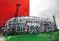 Gemälde des Fußballstadions Fey Rotterdam