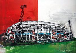Fey Rotterdam football stadium painting by Johannes