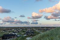 Bjerregard at sunset