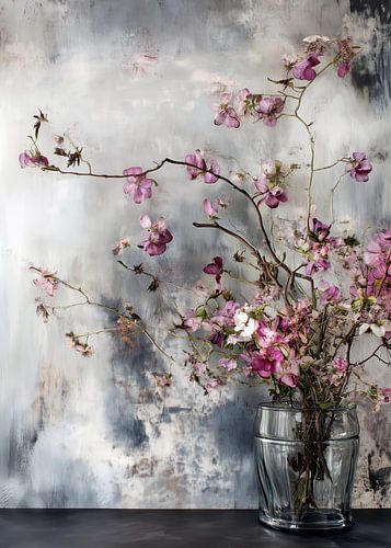 Paarse bloemen natuur kunst