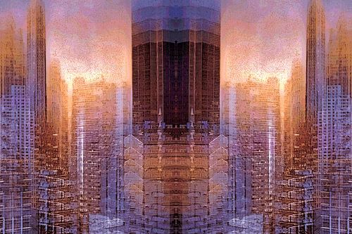 Zonsondergang in de betoverde stad