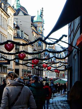 Décorations de Noël dans les rues de Copenhague sur Dorothy Berry-Lound