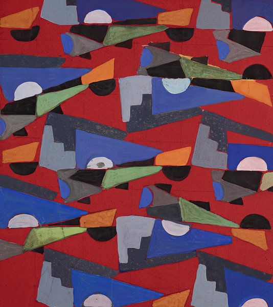 Frances Hodgkins - Zonder titel (Textielontwerp nr. VIII) (circa 1925) van Peter Balan