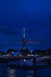 Euromast by night van Tanja Otten Fotografie
