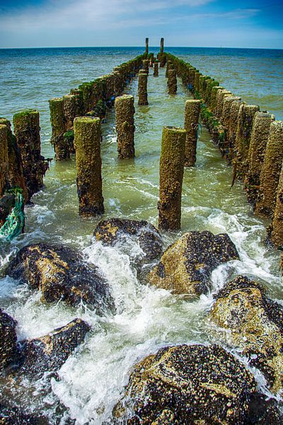 Breakwaters in the Sea by Roland de Zeeuw