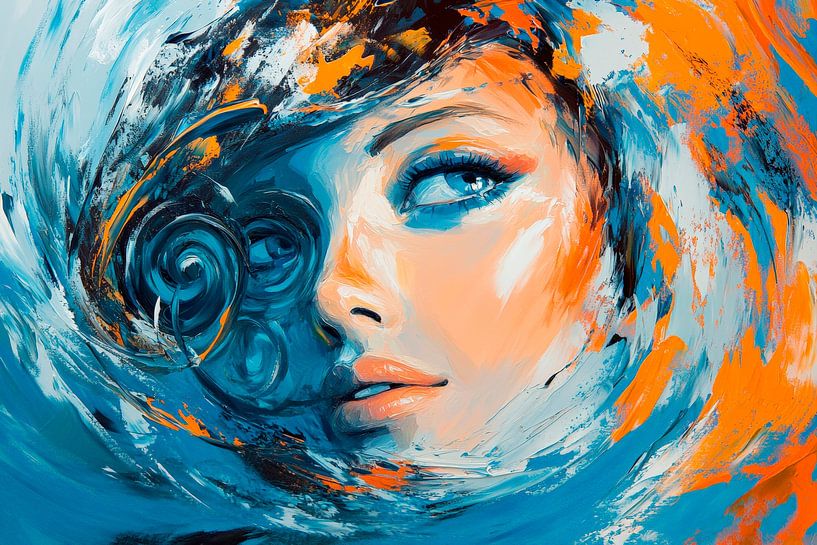 Farbige Träume – Portrait der Seele  Wirbel der Farben – A von Poster Art Shop