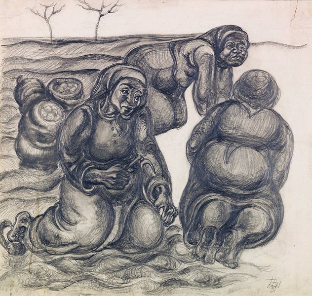 Three potato women, ELFRIEDE LOHSE-WÄCHTLER, 1931 by Atelier Liesjes