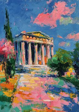 Parthenon Athen im Matisse-Stil von Niklas Maximilian