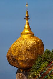 The Golden Rock in Myanmar by Roland Brack