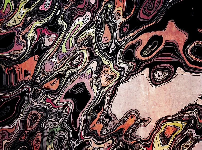 Flowing shapes Motif 19 by zam art