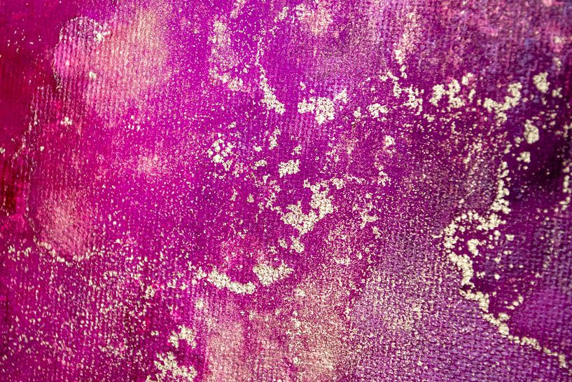 Abstrakte Alcohol-Ink-Malerei auf Leinwand, Pink, Grün und Violett von GH Foto & Artdesign