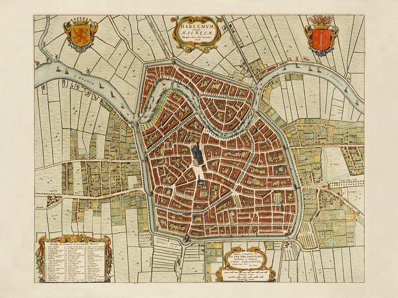 Karte Haarlem - 1646 von Bibliotheek Beeld