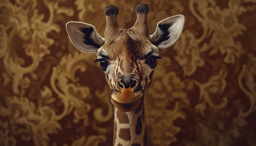 Panorama d'un bébé girafe