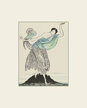 Exotisch - Historischer Modedruck | Art Deco Modedruck | historische Werbung