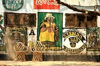 Collage art wall painting café Zambia