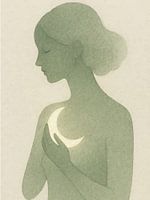 Minimale Mondsichel Silhouette