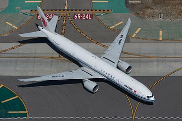 B777 d'Air China sur la voie de circulation de l'aéroport de Los Angeles sur HB Photography