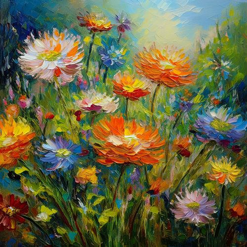 De magnifiques fleurs colorées dans le jardin