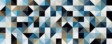 Patroon van vierkanten en driehoeken 1 van Vitor Costa