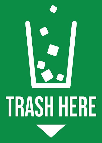 Trash Here Symbol by Art Kingdom