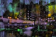 Nacht in Den Haag, Niederlande von Carla van Zomeren Miniaturansicht