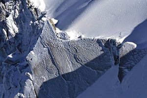 Rocks bathed in sunlight, Mont Blanc