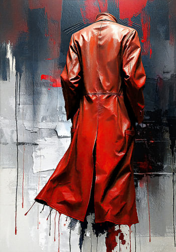 Red Leather Coat – Between Presence and Transience