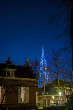 OLV-toren vanaf de Zuidsingel van Kei(stad) Donker