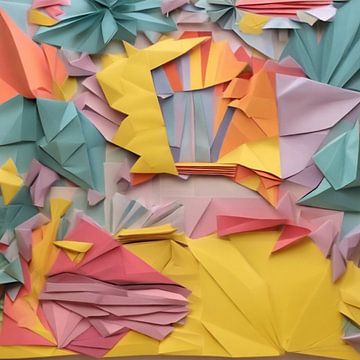 Complexe compositie Origami #2 van Samir Becic