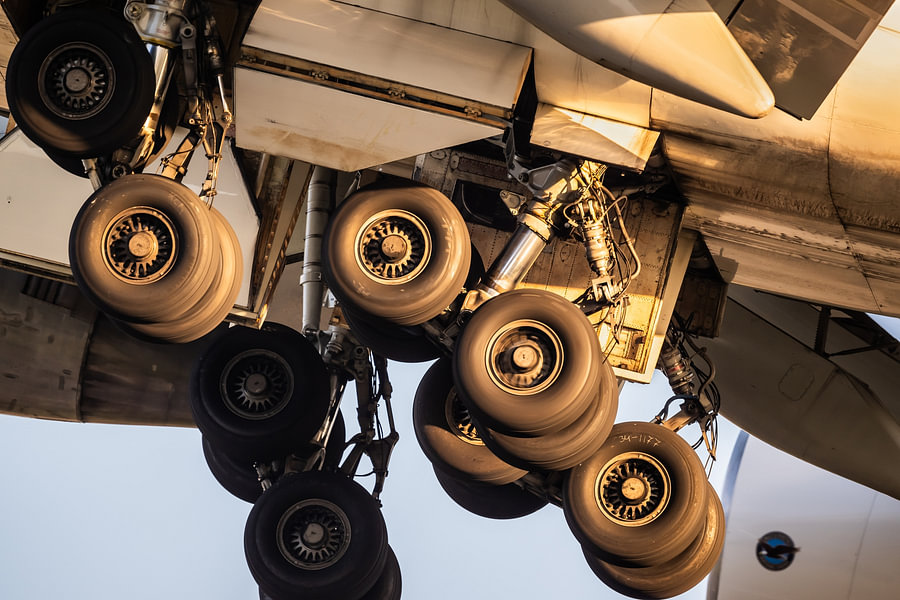 Wheels of the Boeing 747-400 by Dennis Janssen on canvas, poster ...