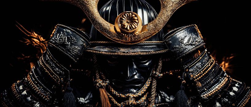 Samurai armour in focus - Dark style by Poster Art Shop