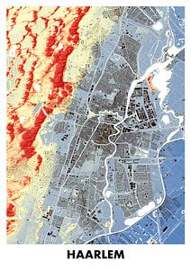 Height map Haarlem by STADSKAART