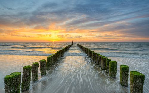 Evening mood on the beach in Domburg