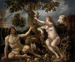 Adam und Eva, Jakob Jordaens von Meisterhafte Meister Miniaturansicht