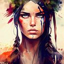 Aquarel Druïde #3 van Chromatic Fusion Studio thumbnail