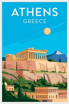 Athens, Greece by Poster Art Shop