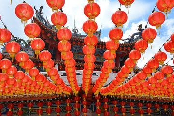 Rode lampionnen in Thean Houtempel in Kuala Lumpur van My Footprints