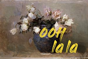 Ooh la la Flowers Bouquet by Mad Dog Art