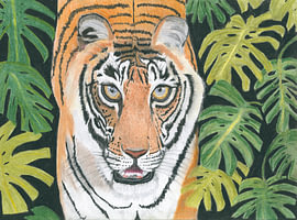 Tiger in the jungle by Kristel van Ruijven