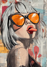 Bold Stare with Orange Flair