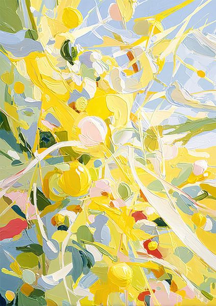 Spring Flowers - Dynamic Abstract Painting by Niklas Maximilian
