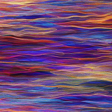 Peacewave 07 - abstracte digitale compositie van Nelson Guerreiro