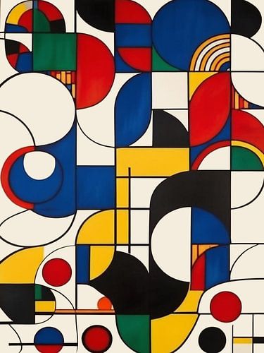 Geometrische Harmonie in Primaire Kleuren