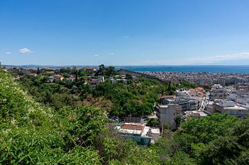 Panoramic view of the city of Thessaloniki city in Greece with sea by Animaflora PicsStock