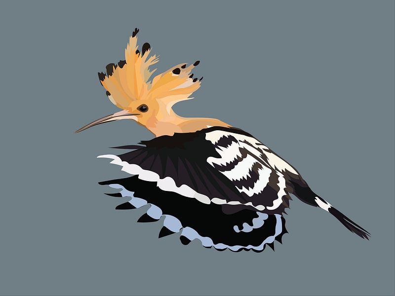 Hop vliegend van Kirtah Designs