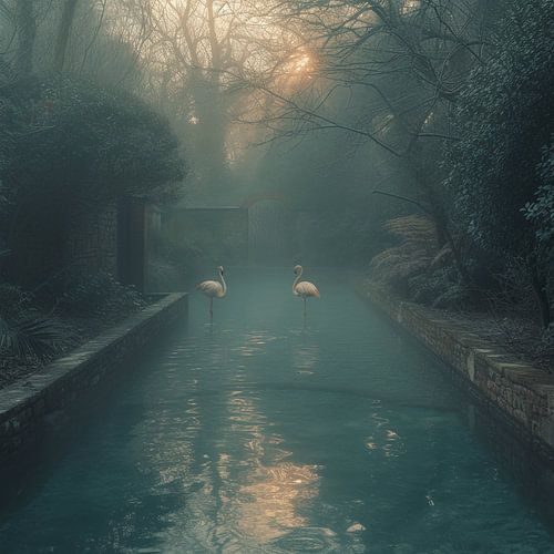 Morning walk with Flamingo's