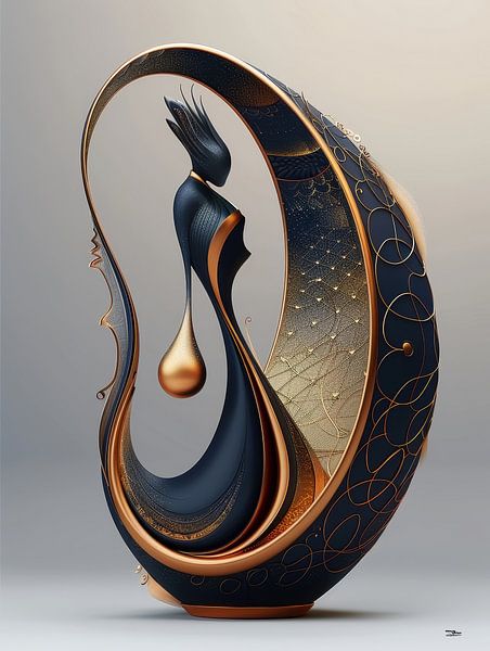 sculpture from animal and man by Gelissen Artworks