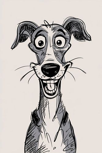 Vrolijke lachende hond illustratie