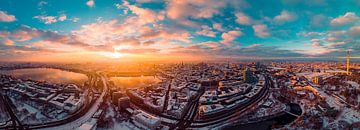 Panorama d'hiver de Hambourg sur thePhilograph