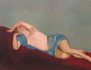 Félix Vallotton - Akt mit grünem Schal (1914)
